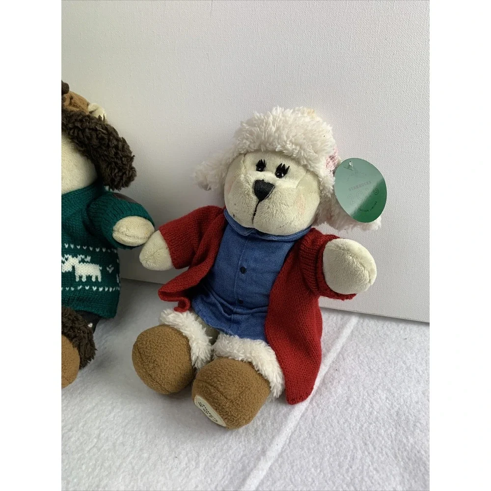 Limited Edition 2016 Starbucks‎ Holiday Bearista Collection Pair Boy & Girl Bear
